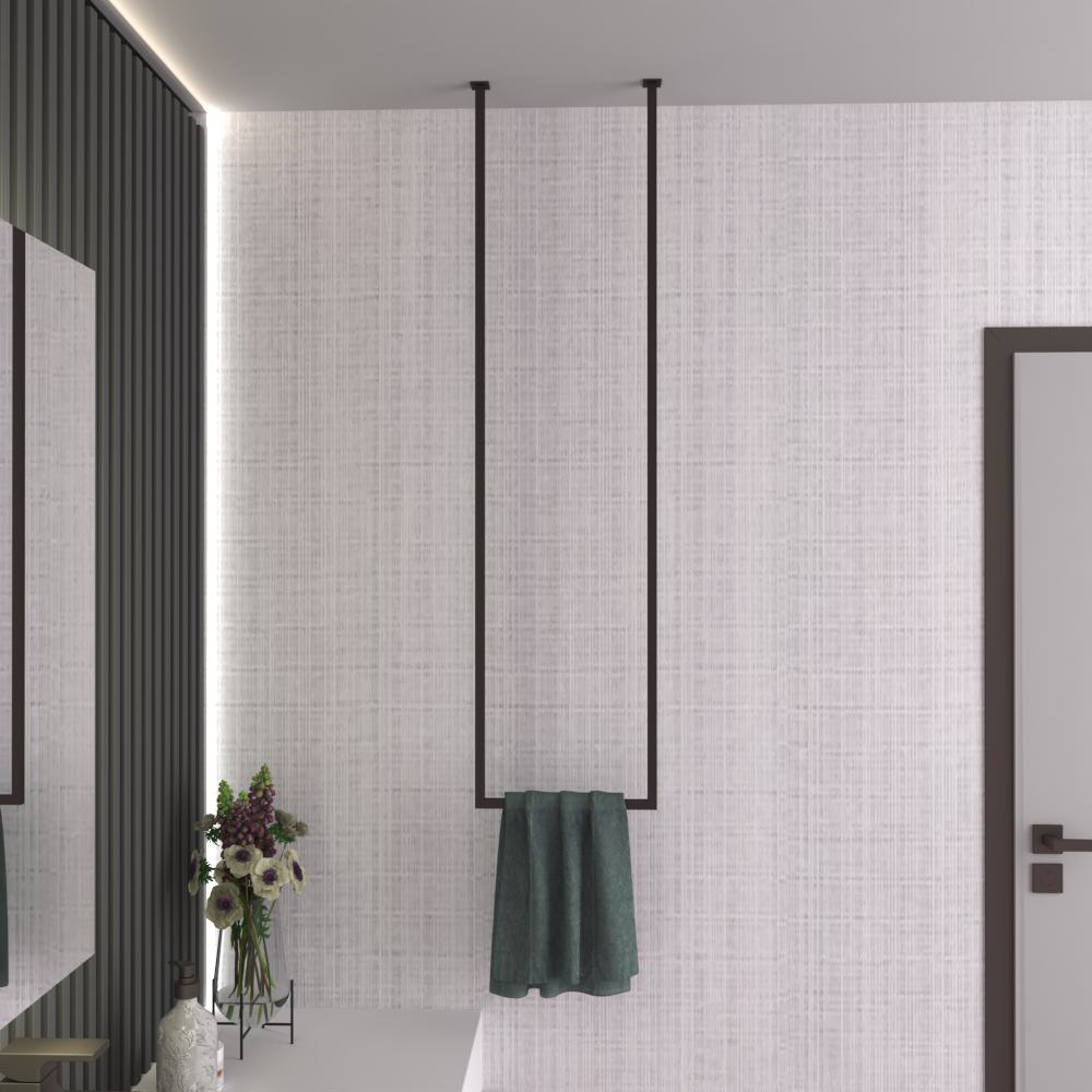 Ceiling Towel Rack for Elevated Bathroom Style