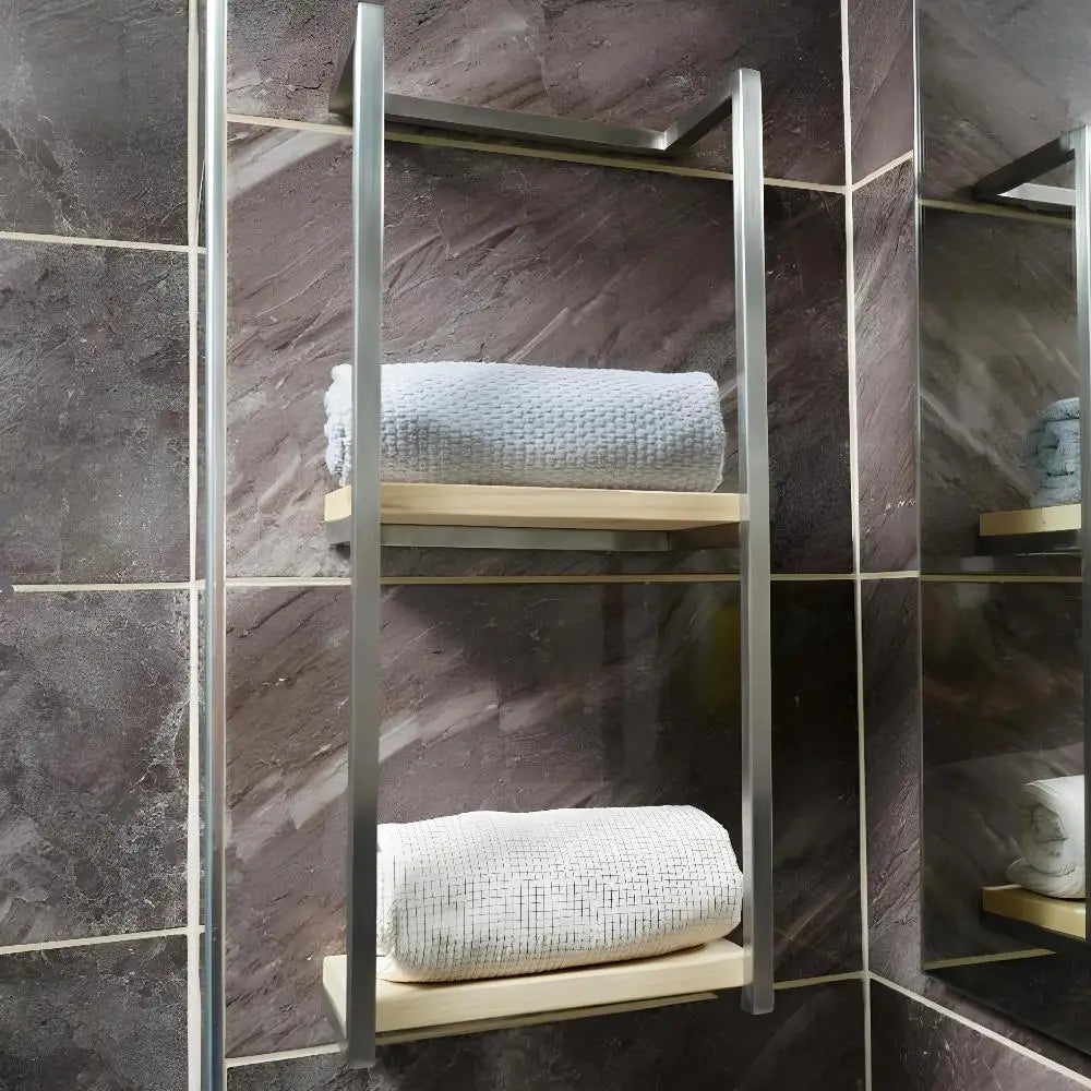 2-Tier Bathroom Shelf, Towel Storage for Bathroom